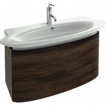 Раковина-столешница JACOB DELAFON PRESQU'ILE E4436-00 100х50 с тумбой палисандр шпон