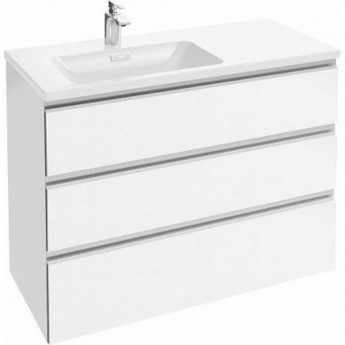 Тумба JACOB DELAFON VOX EB2045-RA-G1C для раковины-столешницы, 100 см под левостороннюю раковину белый лак Тумба JACOB DELAFON VOX EB2045-RA-G1C для раковины-столешницы, 100 см под левостороннюю раковину белый лак